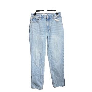 Abercrombie Fitch Curve Love Ultra High Rise 90s Straight Light Wash Jeans 29x8